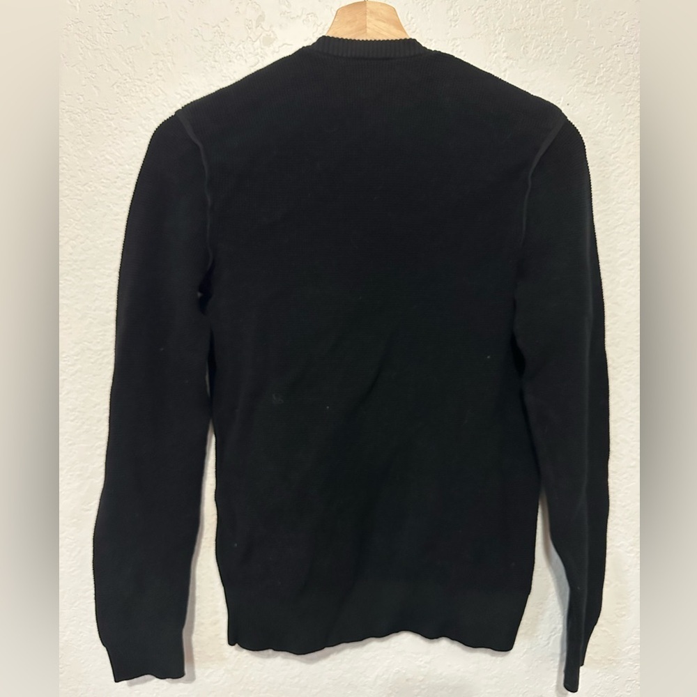 The Kooples Paris Cotton Zip Detail Knit Black Sweater-
Size Small - Picture 2 of 5